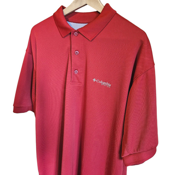 Columbia PFG Omni-Shield Sun Protection Polo Shirt Burnt Orange Men's Large - Picture 3 of 7